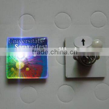 Promotional LED blinking light badges, Glowing flash light lapel pin for party