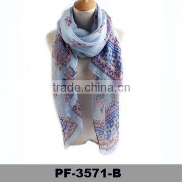 China Fashion Custom Silk Voile Scarf For Painting Wholesale Scarf Hijab For Beautiful Women Wear