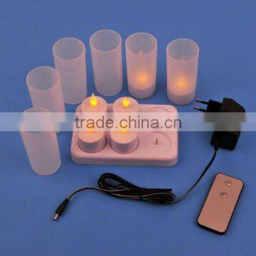 6pcs led rechargeable candle with reomte control