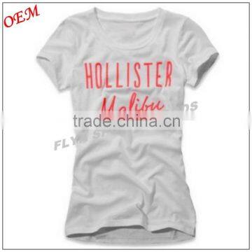 hot selling customized printing classic fit cotton t-shirt for women