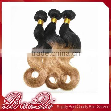 Factory wholesale lowest price brazilian deep curly ombre hair weave