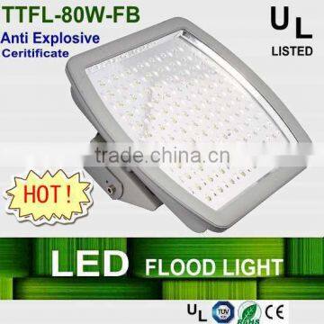 hot sale, outdoor IP68 80w focos led flood light,80w gas station lights