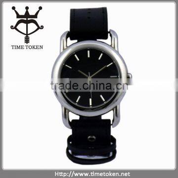 Quartz fashion lady watches with sport luxury smart long lether strap type