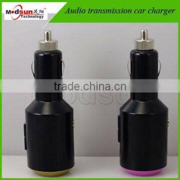 New style Audio transmission Dual/double USB car charger wireless usb car charger