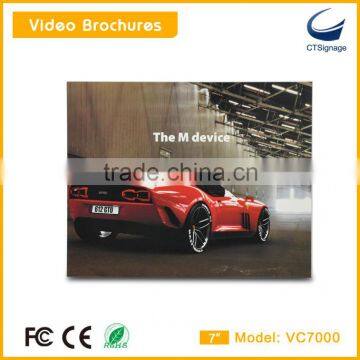 Custom 7 inch tft lcd screen sexy video brochure greeting business cards vc7000