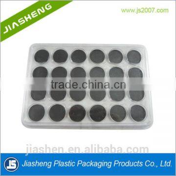 Multiple plastic blister eyeshadow display tray with magnet