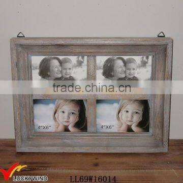 Vintage Gray Multi Opening Shabby Chic Wall Photo Frames