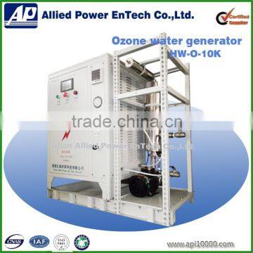 Ozone generator for bottling line water disinfection