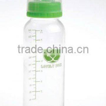 standard neck high boron silicone glass feeding bottle 240ml