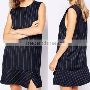 Navy Blue Sheath Dress Woman Clothes Hippie Tent Dress photo-4