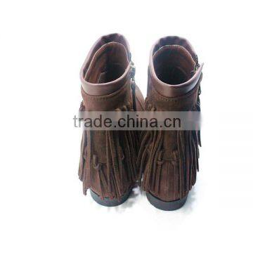 2016 Fashion Ladies Winter Unique Tassel Suede Boots photo-2