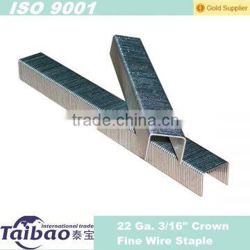 22 Ga. 3/16" Crown Fine Wire staple for senco nail gun