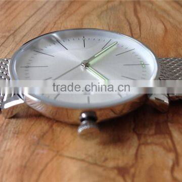 Germany Design 316L Stainless Steel Case Genuine Leather Strap Curved Sapphire Glass Minimalist Watch photo-5