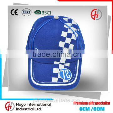 New Fashion High Quality Curve Promotional Custom Printing Cotton Tartan 5-panle Baseball Cap