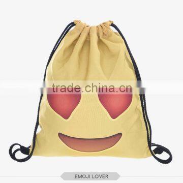 Wholesale Drawstring Bag 3D Printing emoji Backpacks gym bags sport bags printing backpcks