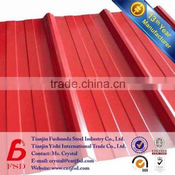 Red corrugated steel roofing sheets