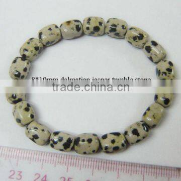 High quality bracelet dalmation jasper tumble jewelry bracelet beads