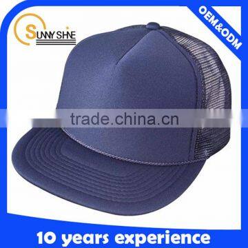 Customize Flat Brim Square High Quality Blank Mesh Trucker Caps photo-2