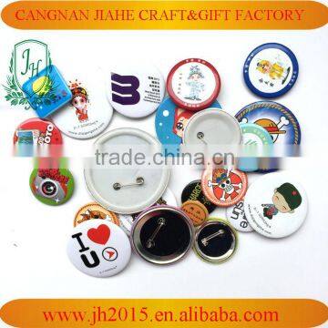 colorful printing logo badge tin badge /round shape with safety pin back