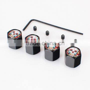 Valve Stem Caps Tpms Set Skull Design