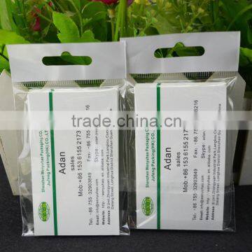 custom opp bag with header , clear Plastic OPP self sealing bag