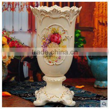 Modern luxury gold chinese ceramic vase for European style home decor