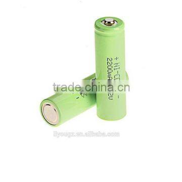 AA 2200mAh 1.2V Ni-CD rechargeable battery--Green Color