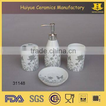 bathroom set tumbler, soap dish, toothbrush holder, soap dispenser