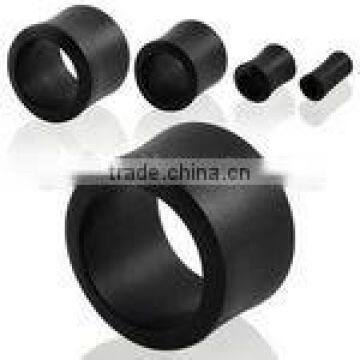 Double flared black wood flesh tunnel plug