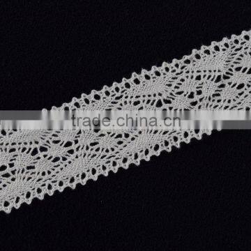 Fashion crochet white cotton lace trim