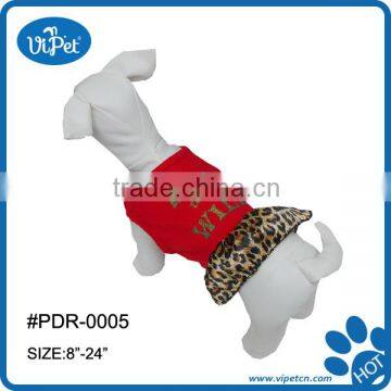 Pet Dress with BORN TO BE WILL leopard pattern apparel