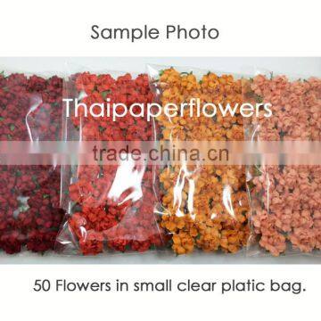 Peach Handmade Mulberry Paper Flower, Wedding Party, Scrap-booking Crafts, Wholesale 21/50 photo-4