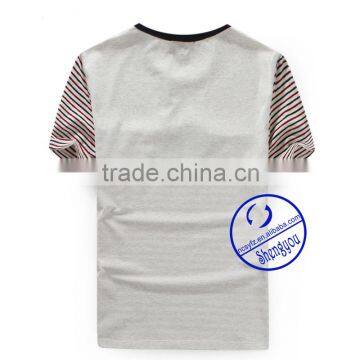 Custom Fashion Design Cotton Yarn Dyed Mens t- Shirt Wholesale China photo-2