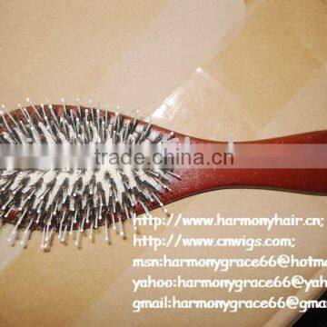 HIGH QUALITY wood round hair brush with boar bristle