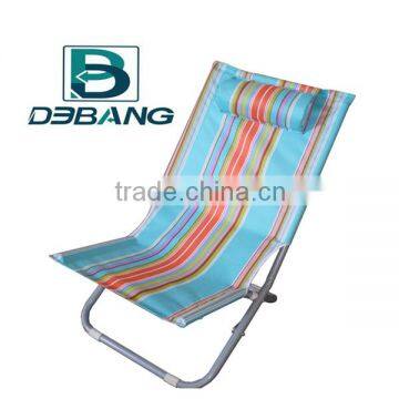 Canvas Folding Beach Chair With Pillow