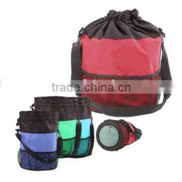 Drawstring Bag with Mesh Pocket