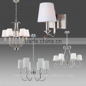 Modern luxury fabric shade chandelier