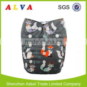 2016 Alva New Pattern Reusable Cloth Baby Diapers Wholesale Cloth Diaper