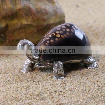 Fashion unique hot selling Metal decorative pewter shell figurine seaturtle