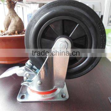 200mm dustbin caster wheel with brake