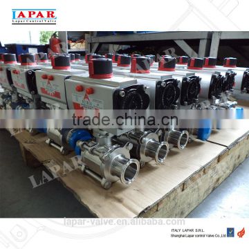 LAPAR Pneumatic Sanitary Ball Valve with ACTREG ADA Actuator