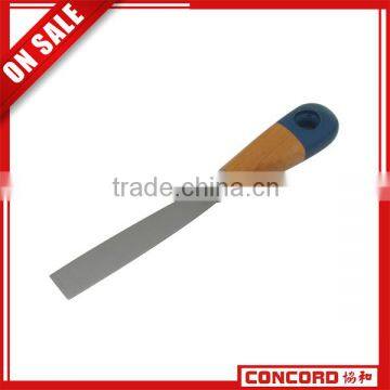 20mm Mirror Polished Putty Knife with natural color Wooden Handle Hardware tools