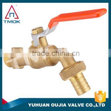 nature brass color lever iron handle polo wall mounted 1/2*3/4" basin sanwa copper ball brass tap/faucet/bibcock in yuhuan china