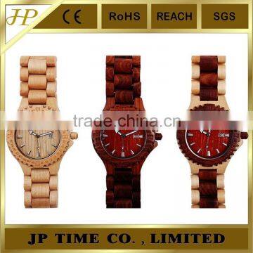 100% natural wood material bracelet wooden watch 2016 quartz collection