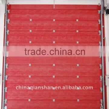 industrial sectional door with finger protection