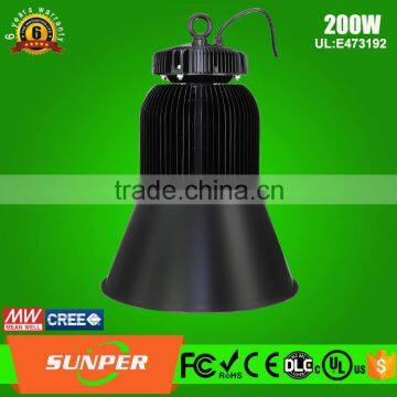 IES. file and dialux simul luminarie 18000lm ul 200w led high bay light for factory