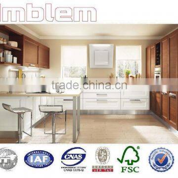 2016 classic wood grain pvc kitchen cabinets