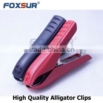 Foxsur high performance with competitive price Car battery clip 100mm 150A cables Alligator clips Charger Clamp