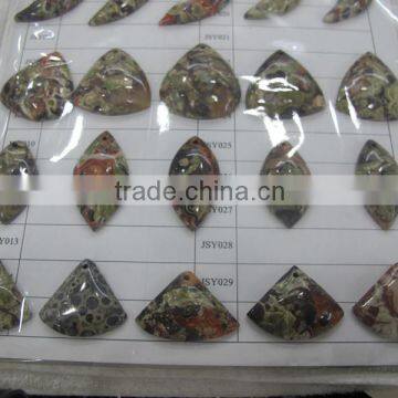 flower agate triangle cabochon bead charms and pendants,semi precious stone gemstone cabs, factory direct wholesale