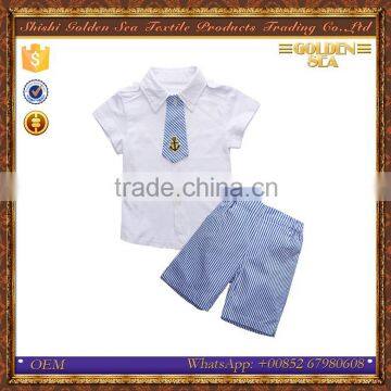 summer short sleeve striped pants wholesale baby boy set clothing